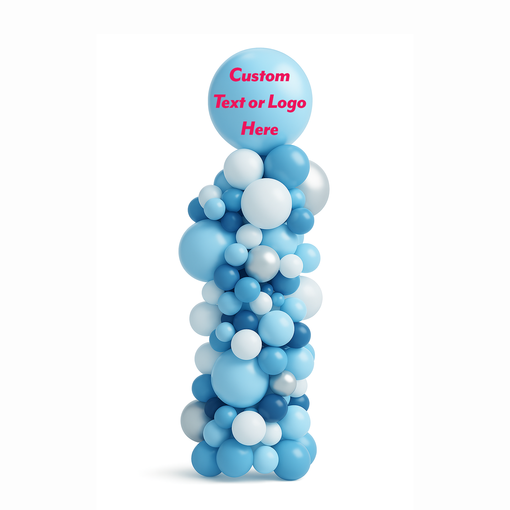 Design Your Own - Standard Organic Balloon Column (7ft Tall)