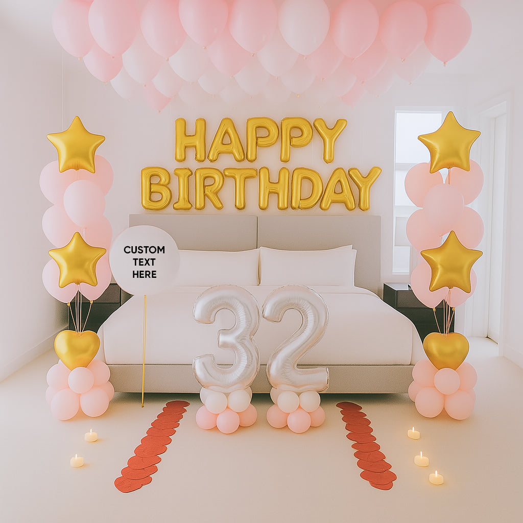 Elegant Pink Theme - Balloon Surprise Setup