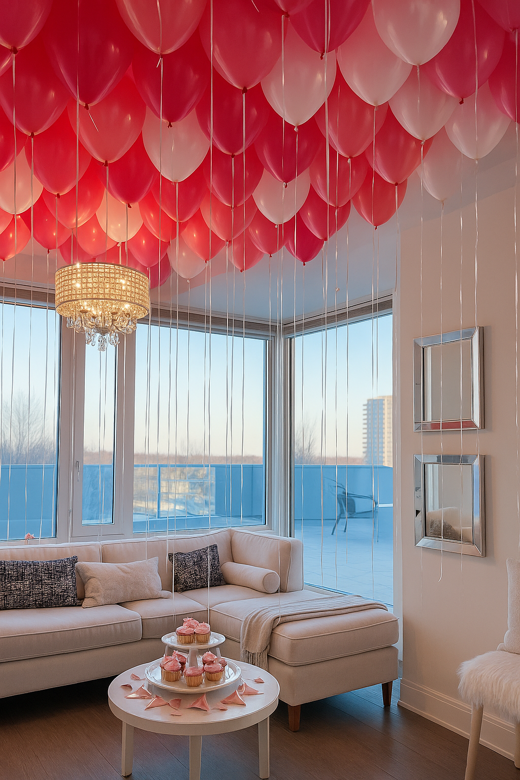 Pink Princess Theme - Helium Ceiling Balloons