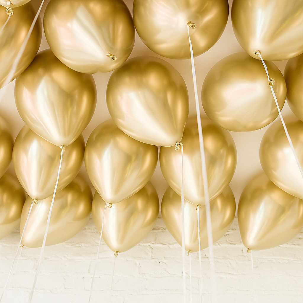 Gold - Helium Ceiling Balloons