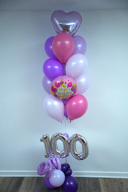 Milestone Birthday Helium Bouquet - Deluxe