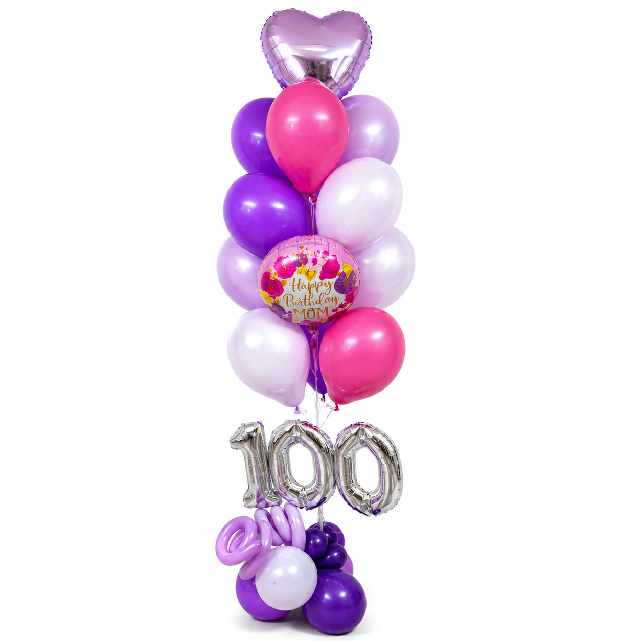 Milestone Birthday Number Balloon Bouquet – Deluxe (Choose Any Color & Age)
